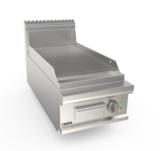 Płyta grillowa SARO elektrisk, hodowana 400 mm, model bordowy, rillet 
Model LQ/FTE2BBR