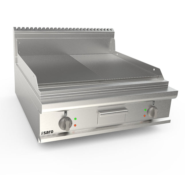 SARO Elektro-Grillplatte, 800 mm Breite, Bordmodell, 1/2+1/2 
Modell LQ / FTE4BBM
