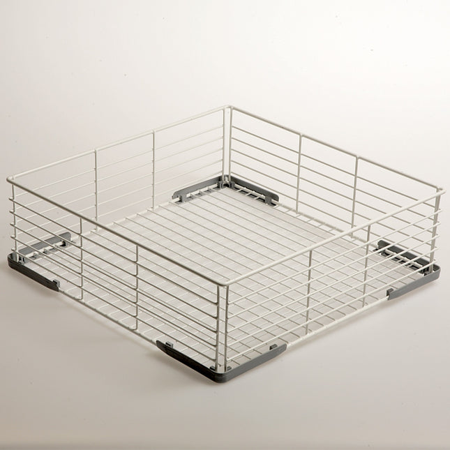 Korg för glas i rilsaniserat stål