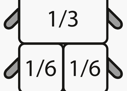 SARO E7/CPCEXF Nudelkurv-sæt: 2 x 1/6 GN + 1 x 1/3 GN