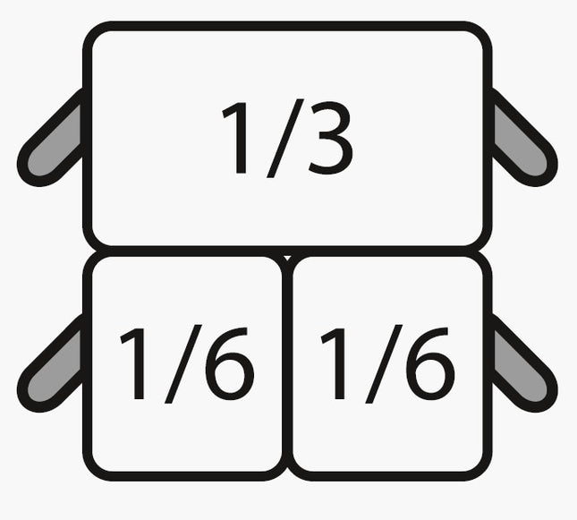 Zestaw SARO E7/CPCEXF Nudelkurv: 2 x 1/6 GN + 1 x 1/3 GN