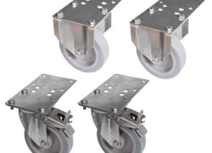 Set of 4 wheels (2 with brakes)