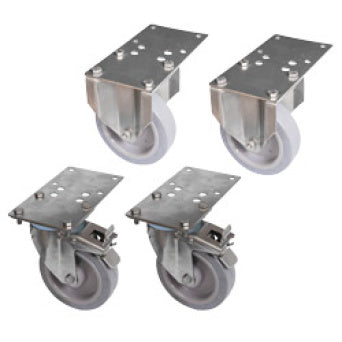 Set med 4 hjul (2 med bromsar)