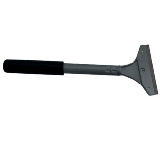 Scraper with blade for cooking plate