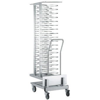 Carriage and removable loader, for 54 plates (ø 300mm), oven 20x GN 1/1 (space 74 mm)