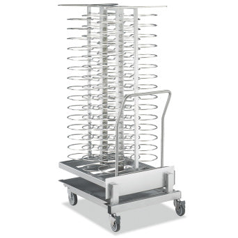 Carriage and removable loader, for 92 plates (ø 300mm), oven 20x GN 2/1 (space 75 mm)