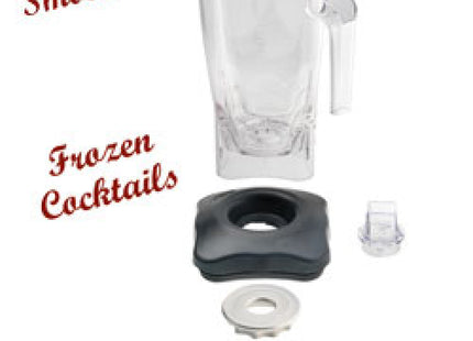 A squared Lexan 2-litre bowl with cover and knife (2 blades)