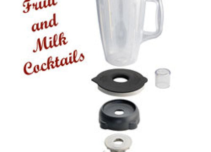 Lexan bowl, round, 2 Liters, with cover and knife (4 blades)