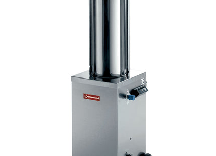 Remplisseuse à saucisses verticale hydraulique en inox 15 litres sur roulettes