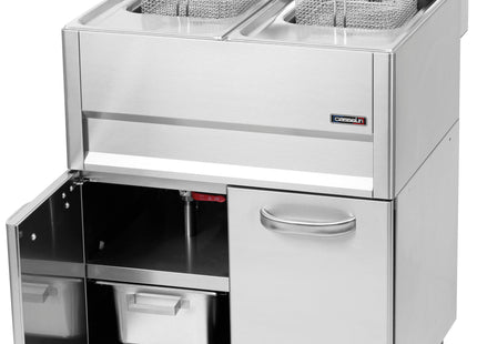 Friteuse 2 x 8 liter met open kast 66