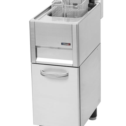 Friteuse électrique 8 litres avec armoire ouverte 33