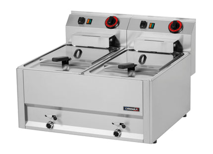 Electric deep fryer with drain tap 2 x 8 liters T 66