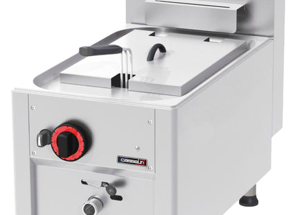 Gas deep fryer with drain tap 8 liters 33