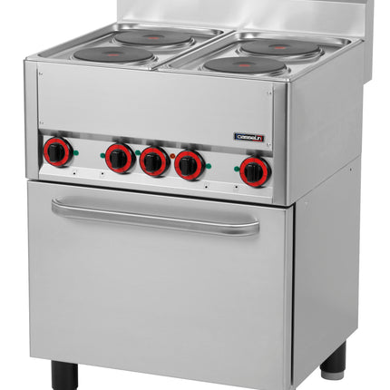 Cuisinière électrique 4 feux avec four électrique ventilé GN 1/1 66