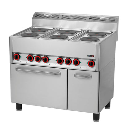 Cuisinière électrique 6 feux avec four électrique ventilé GN 1/1 99