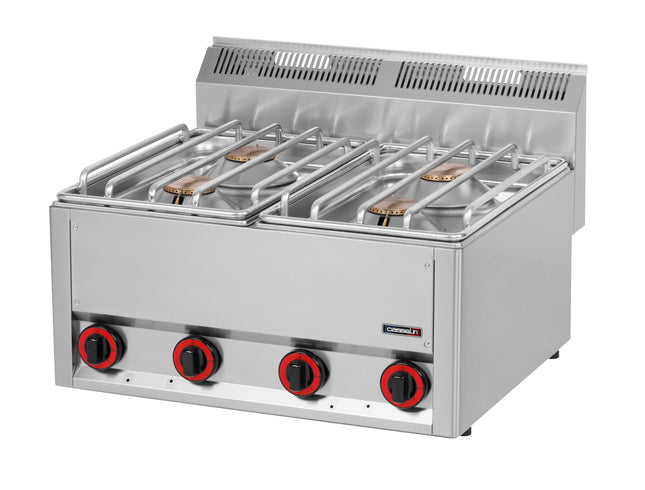 Gas table-top cooker 4 burners L 66