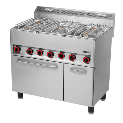 Cuisinière à gaz 5 feux avec four électrique ventilé GN 1/1 99
