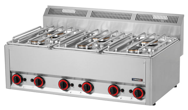 Gas table-top cooker 6 burners P 99