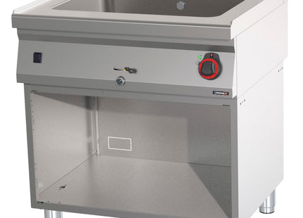 Bain-marie GN 2/1 200 mm with drain tap with open cabinet 80