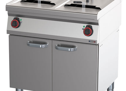 Electric deep fryer 2 x 17 liters with open cabinet 80