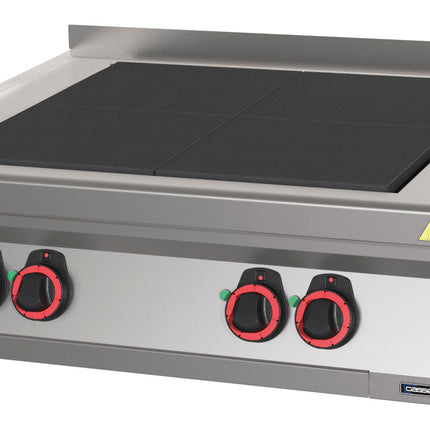 Elektrisk bord-top komfur 4 solide toppe 80