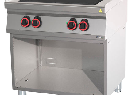 Electric cooker 4 solid tops 80 with open cabinet