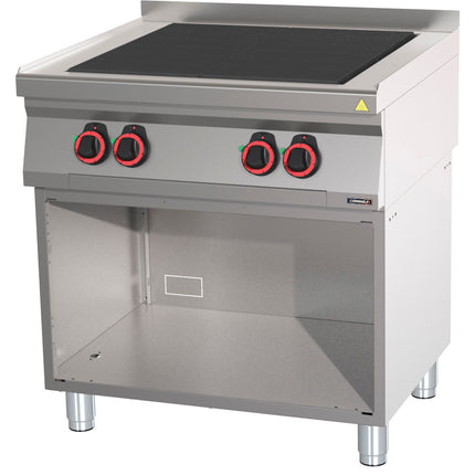 Electric cooker 4 solid tops 80 with open cabinet