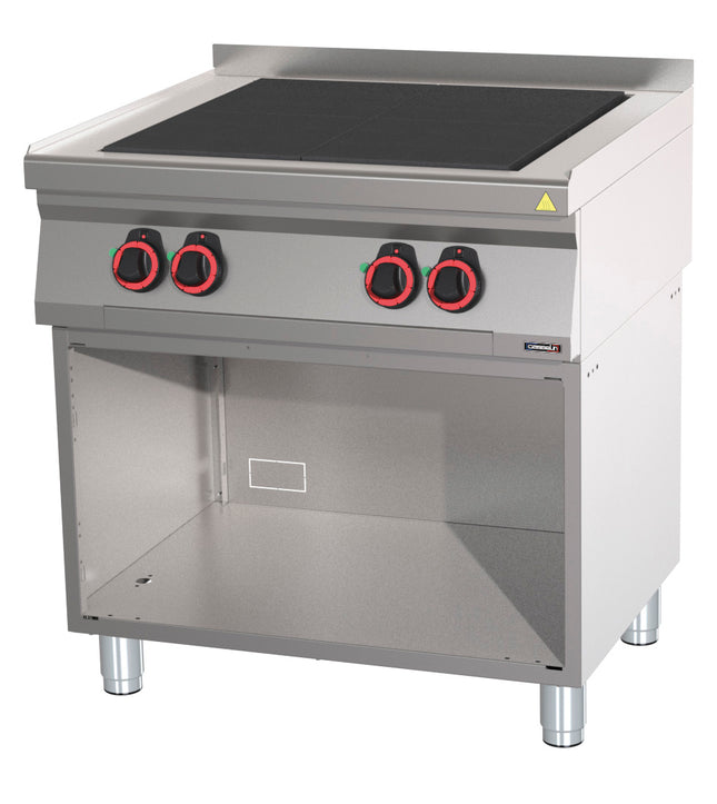Electric cooker 4 solid tops 80 with open cabinet