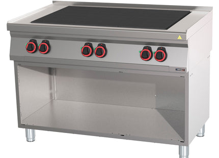 Electric cooker 6 solid tops 120 with open cabinet
