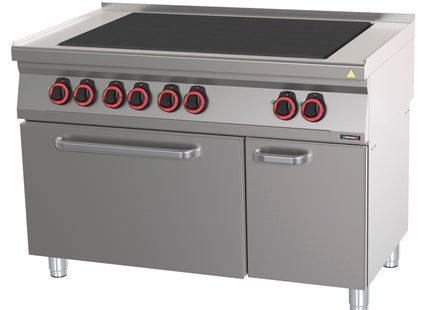 Elektrischer 6-Platten-Herd mit statischem Elektroofen GN 2/1 120