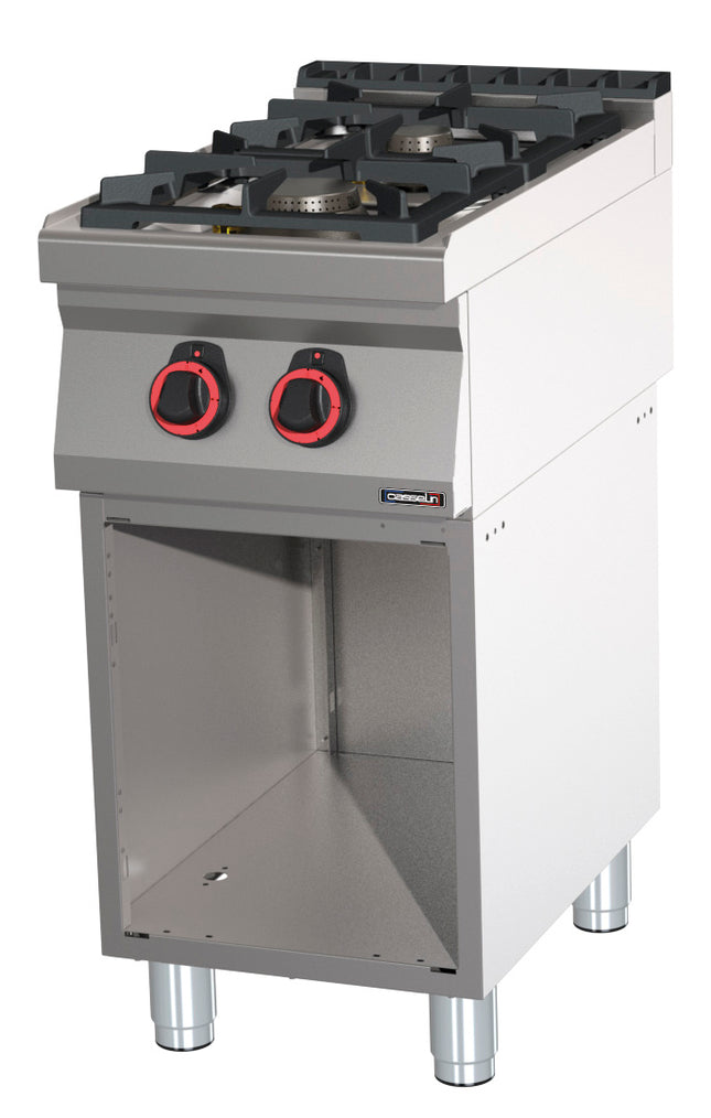 Gas cooker 2 burners with open cabinet HP 40
