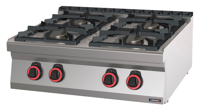 Gas table-top cooker 4 burners 80