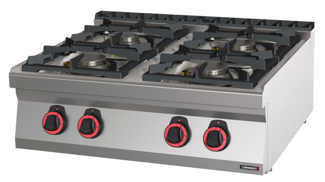 Gas table-top cooker 4 burners HP 80