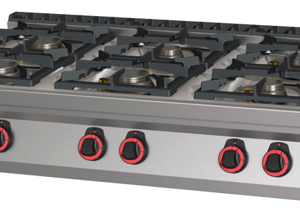 Gas table-top cooker 6 burners HP 120