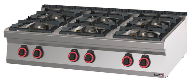 Gas table-top cooker 6 burners HP 120