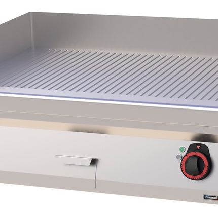 Grillplatte gerillt Chrom 80