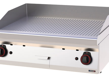 Plaque plancha gaz Rainurée Chrome 80