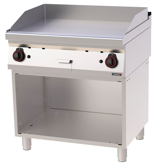 Gas griddle plate Smooth Cast iron with open cabinet 80
