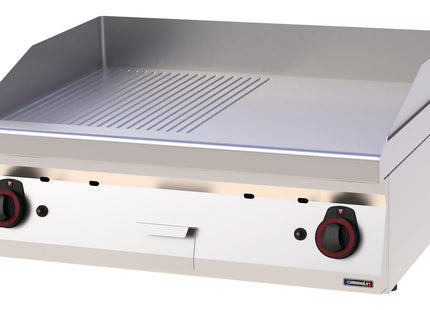 Gasgrillplaat Gegroefd Glad Gietijzer 80