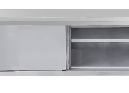 Arbetsbänk rostfritt stål 700 med skjutbar Dörrar 1400 mm