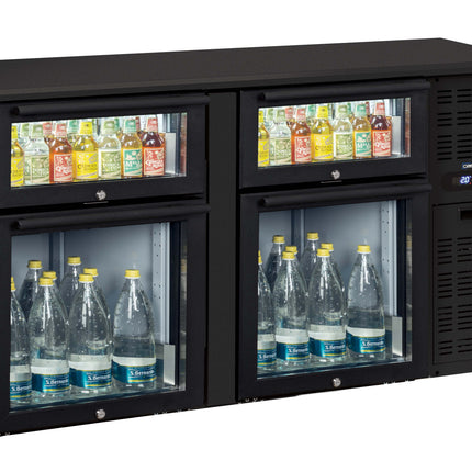 Back bar chiller 2 x 2 mixed glass drawers