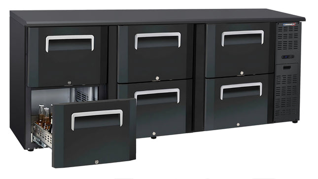 Back bar chiller 3 x 2 drawers