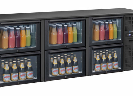 Back bar chiller 3 x 2 glass drawers