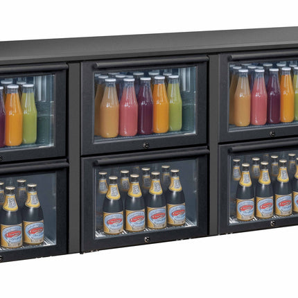 Back bar chiller 3 x 2 glass drawers