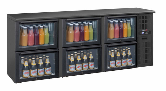 Back bar chiller 3 x 2 glass drawers