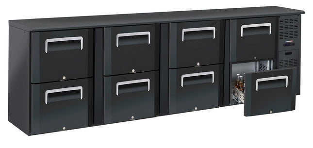 Back bar chiller 4 x 2 drawers