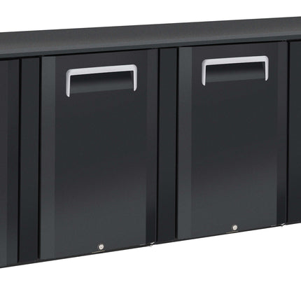 Back bar chiller 4 solid doors