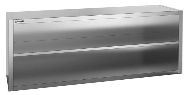 Åbent vægskab i rustfrit stål 1200 mm