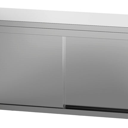 Overskab i rustfrit stål med SKYDEDØRE 1200 mm