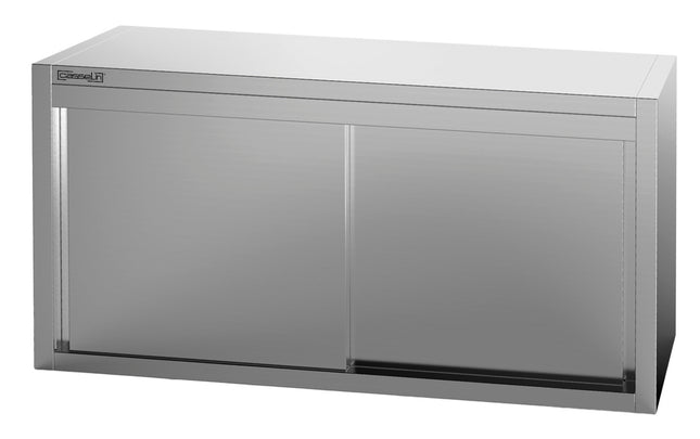 Stainless steel wall cabinet with sliding doors 1200 mm
